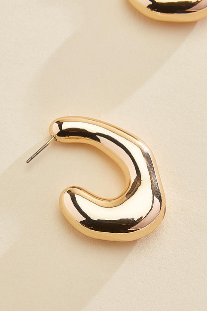 Versona hammered metal hoop earrings GOLD