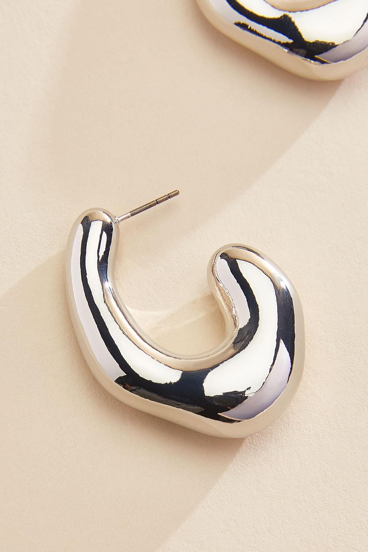 Versona hammered metal hoop earrings GOLD