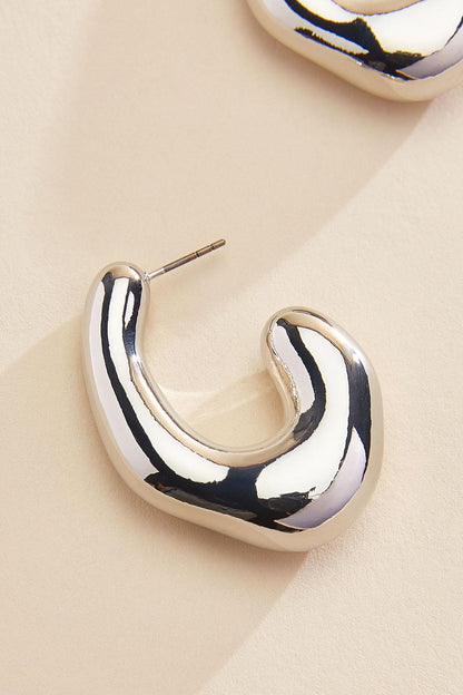 Versona hammered metal hoop earrings GOLD