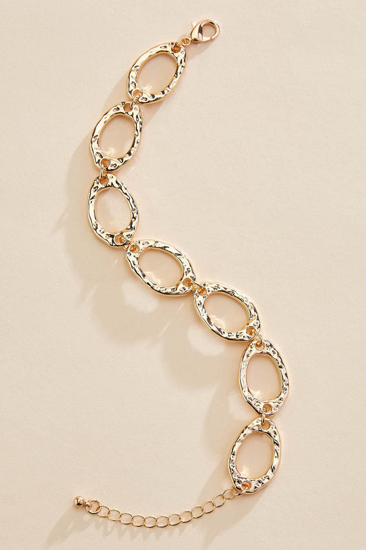Versona textured gold link bracelet GOLD