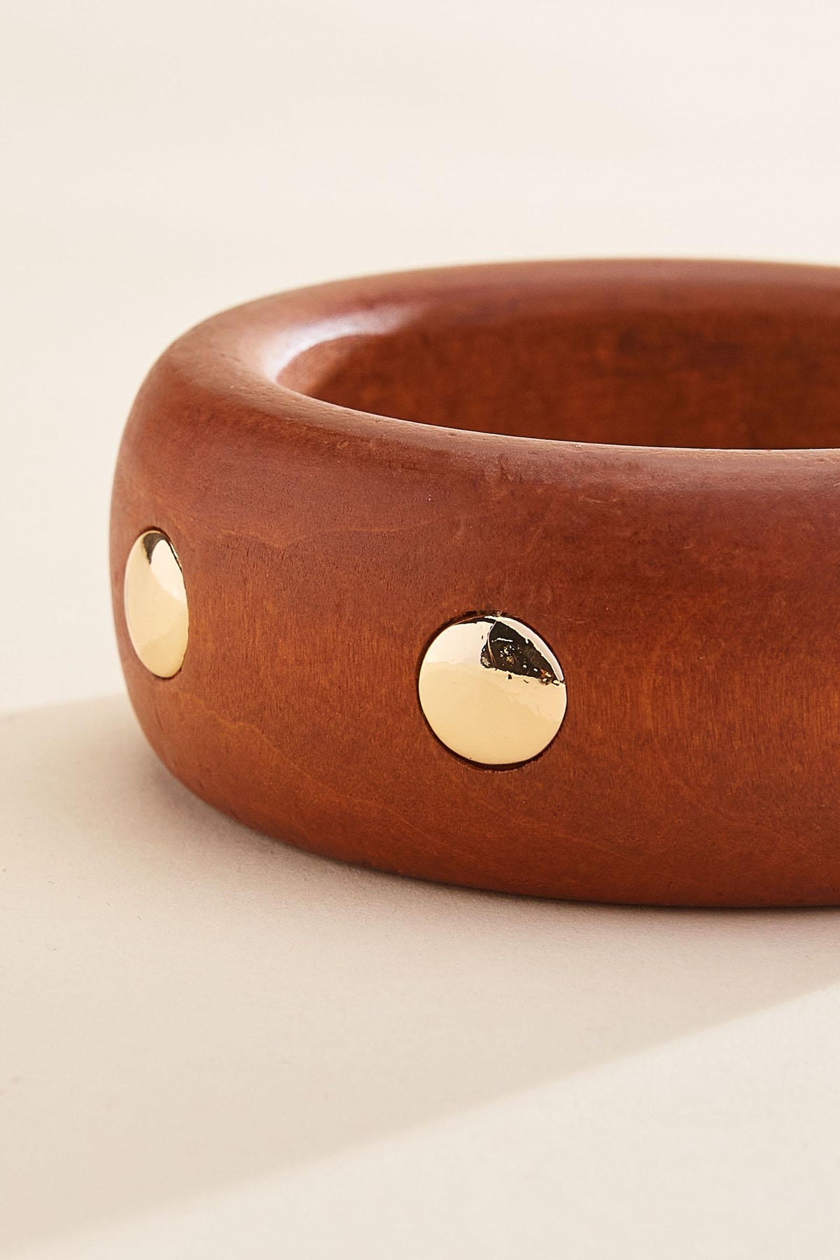 Versona wood gold embellished bangle bracelet GLAZED_GINGER