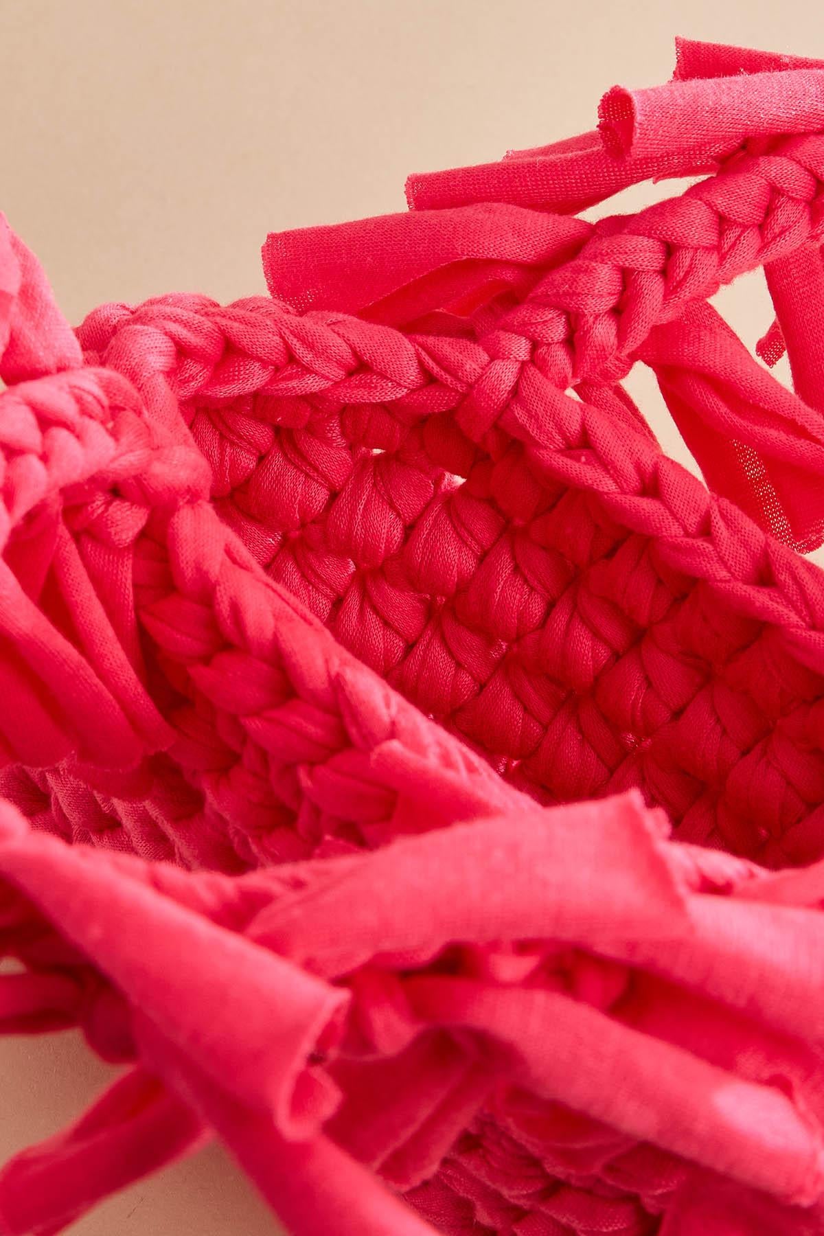 Versona bright pinata knit pouch bag MARGARITA