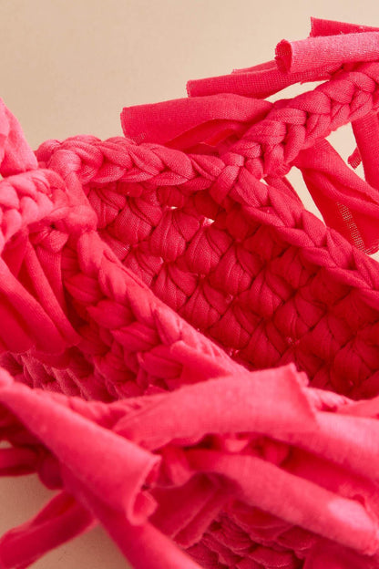 Versona bright pinata knit pouch bag MARGARITA