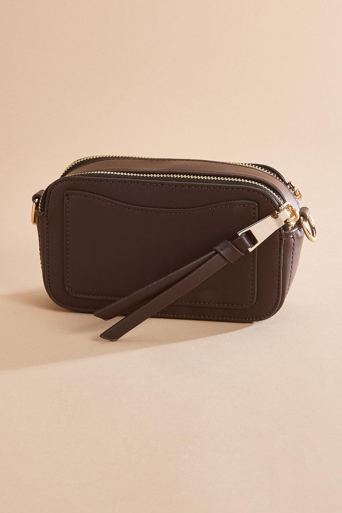 Versona faux leather structured crossbody COFFEE_BEAN