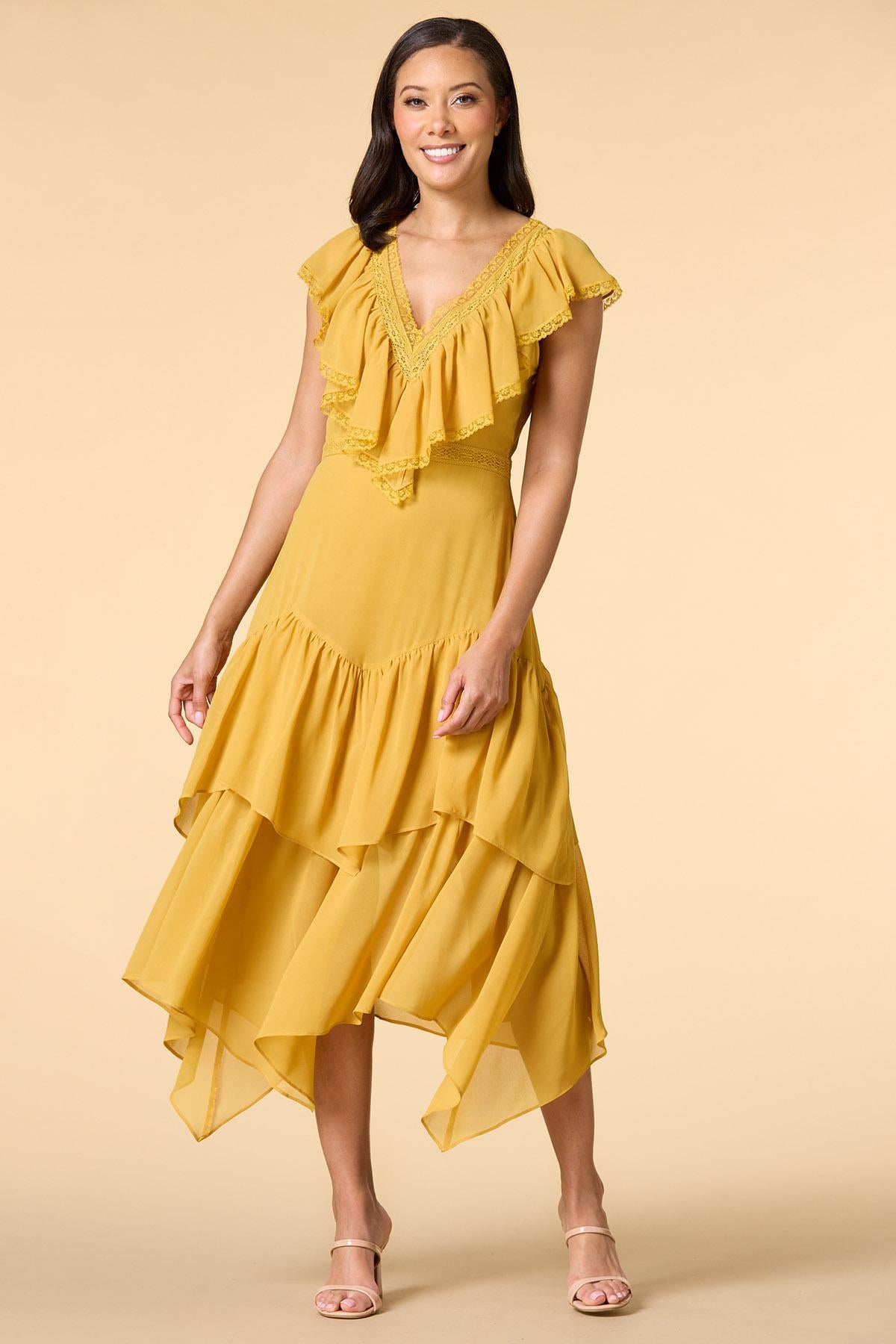 Versona golden girl maxi dress YELLOW