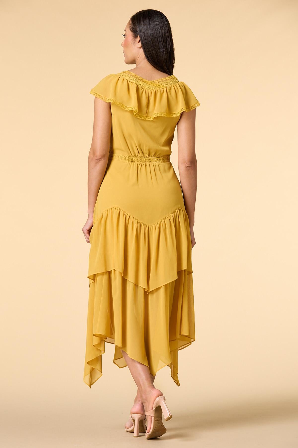 Versona golden girl maxi dress YELLOW