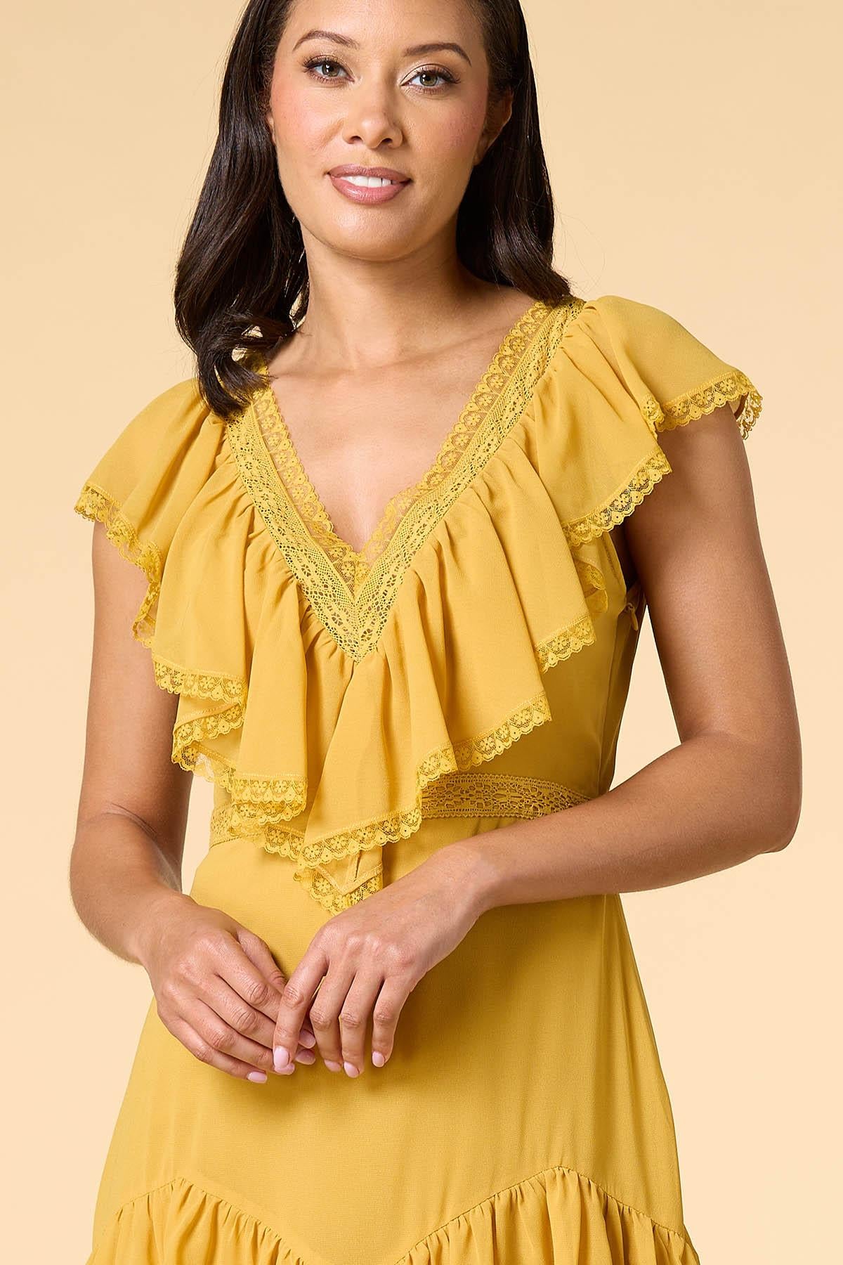 Versona golden girl maxi dress YELLOW