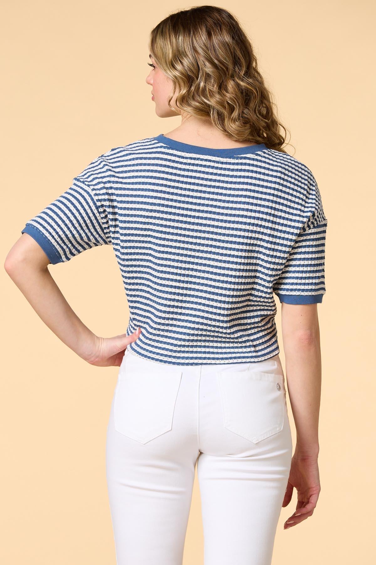 Versona push my buttons top BLUE_MULTI
