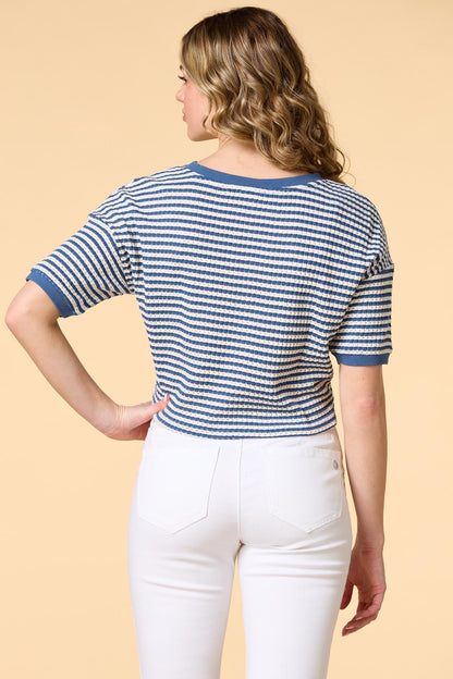 Versona push my buttons top BLUE_MULTI