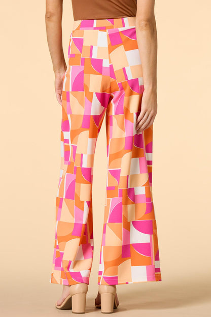 Versona sunset boulevard printed pants ORANGE_MULTI