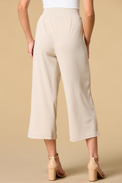 Versona popping bottles cropped pants CHAMPAGNE_BEIGE
