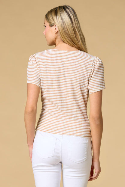 Versona picture perfect top BROWNBEIGE_MULTI