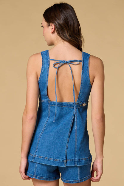 Versona smooth operator denim tank DARK_WASH_DENIM