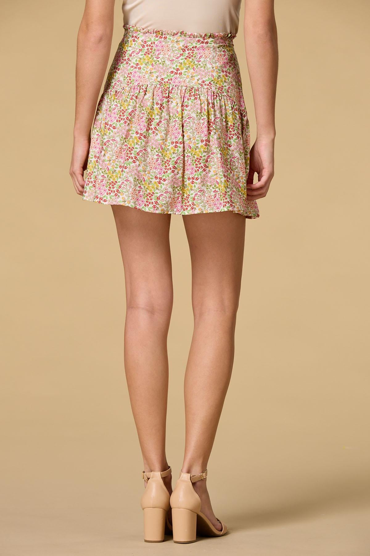 Versona bouquet toss mini skirt MULTI