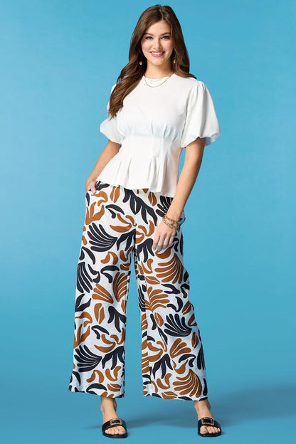 Versona back to earth graphic pants BROWNBEIGE_MULTI