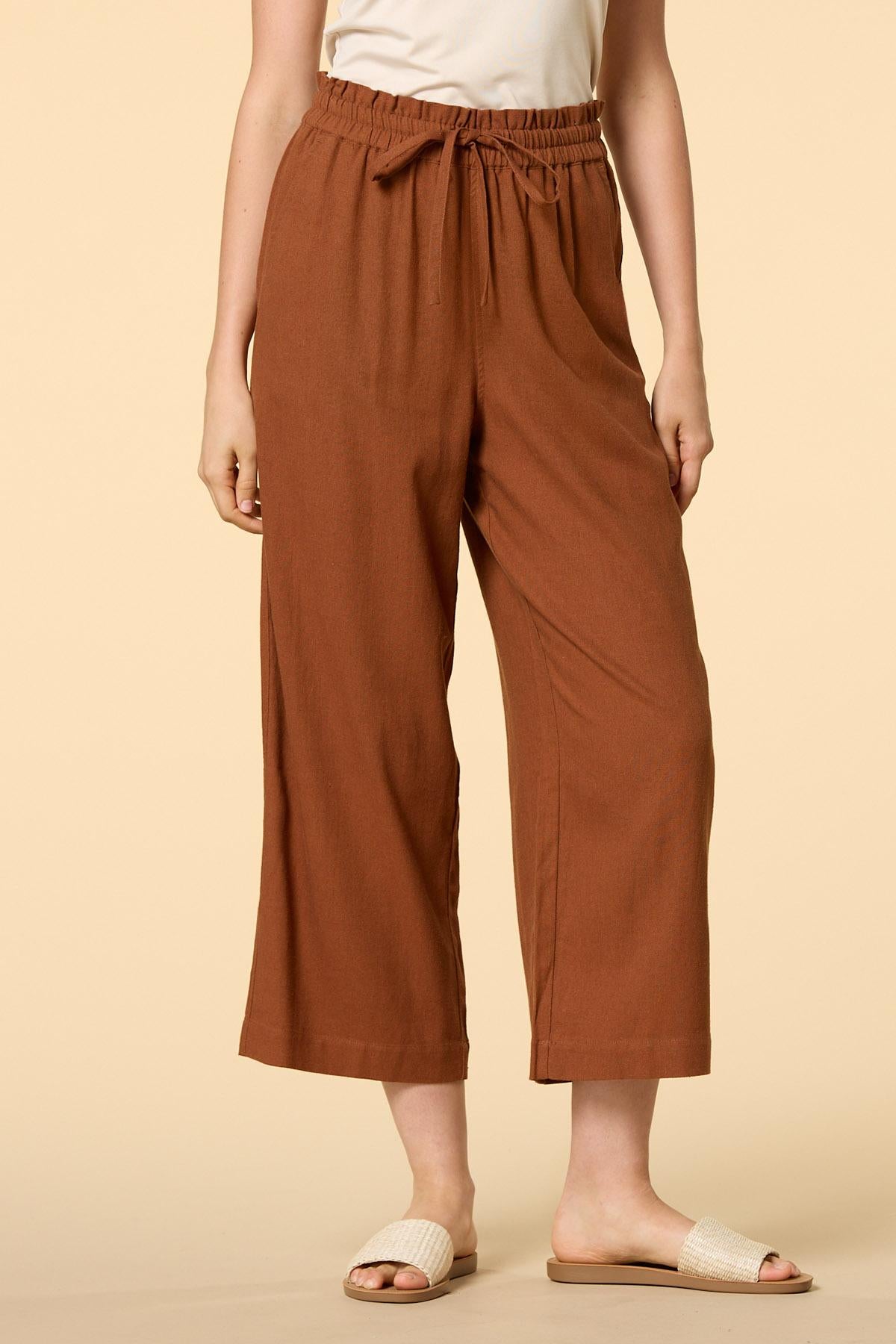 Versona easy breezy linen pants TORTOISE_SHELL