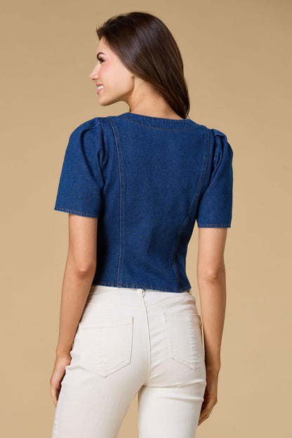 Versona born in the usa denim top DENIM