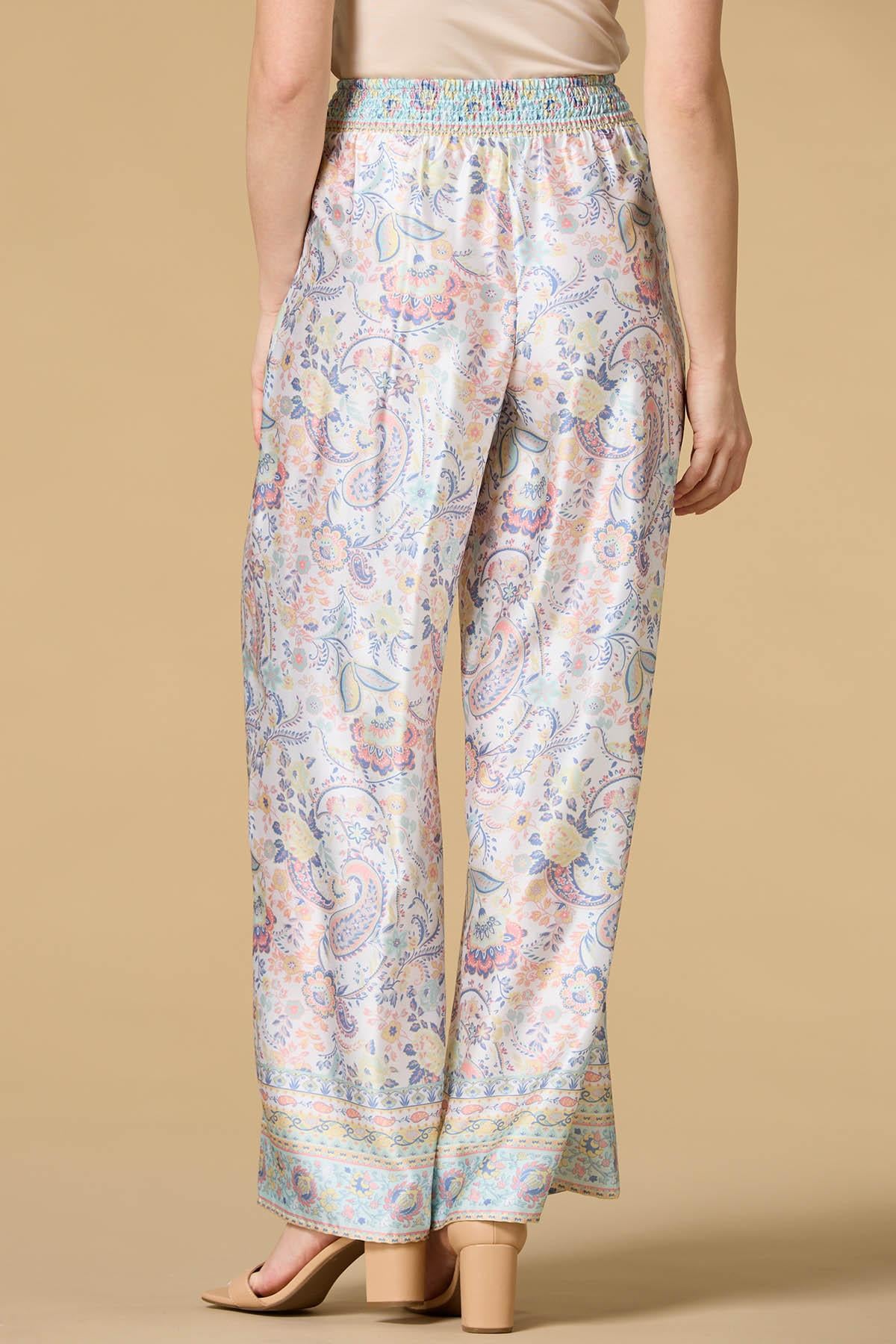 Versona mrs blue sky satin pants MULTI