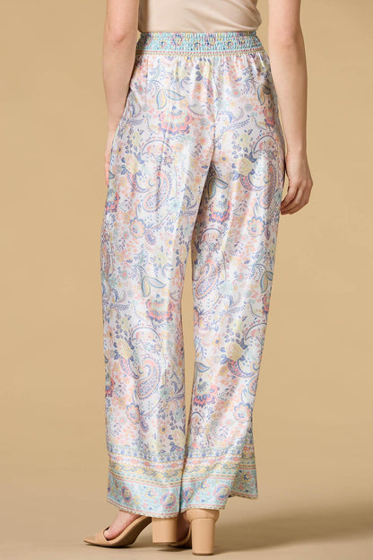 Versona mrs blue sky satin pants MULTI