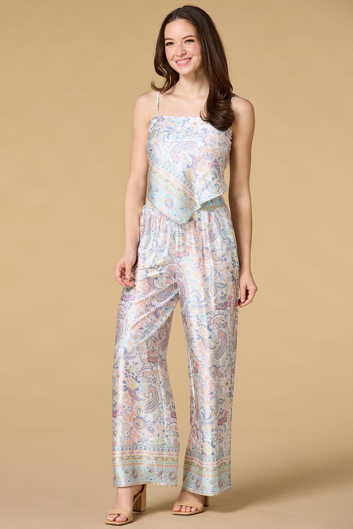 Versona mrs blue sky satin pants MULTI