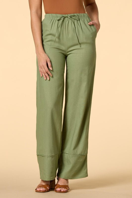Versona make it a martini linen pants OLIVE