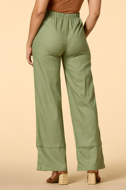 Versona make it a martini linen pants OLIVE