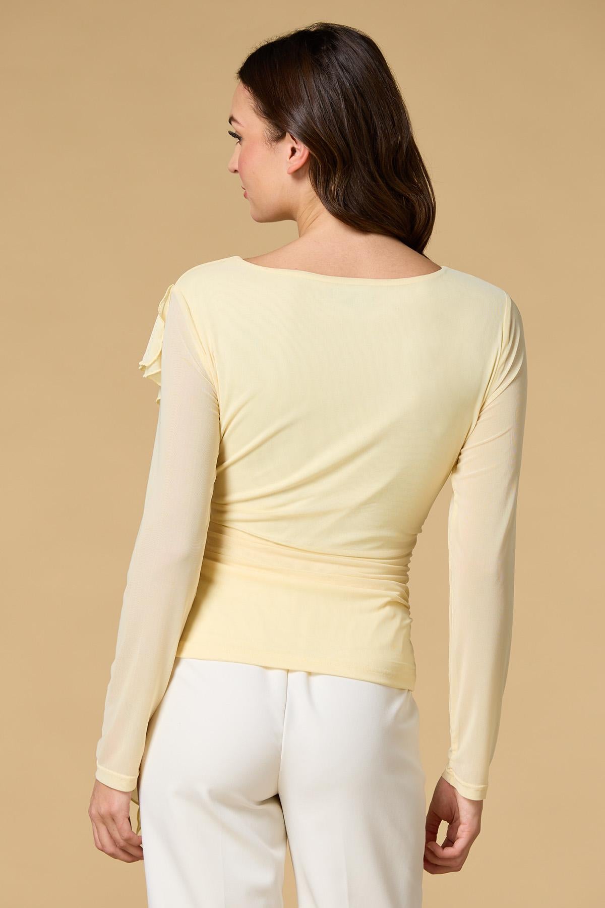 Versona flutter me up mesh top YELLOW