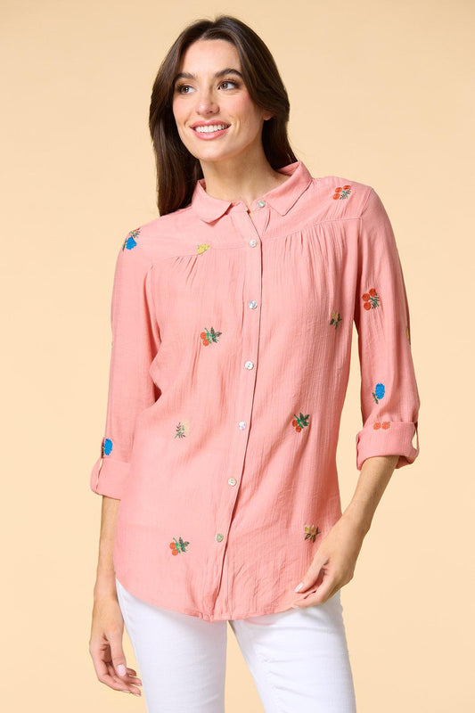 Versona coral blossoms shirt PINK