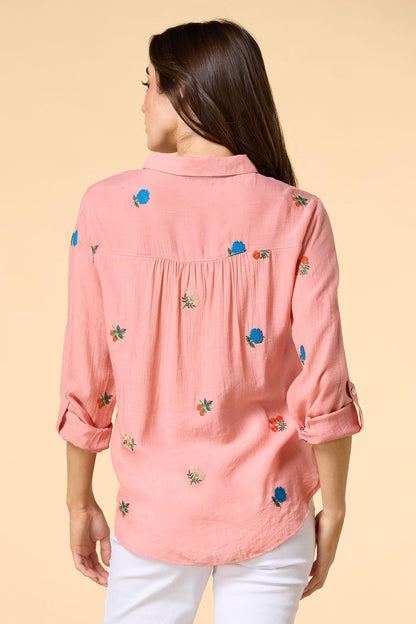 Versona coral blossoms shirt PINK