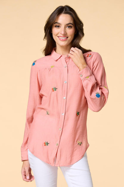 Versona coral blossoms shirt PINK