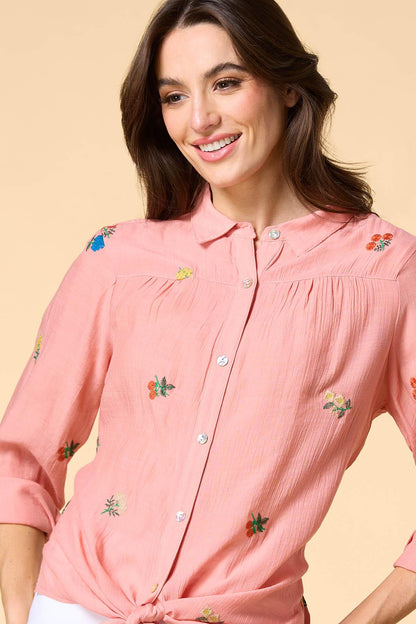 Versona coral blossoms shirt PINK
