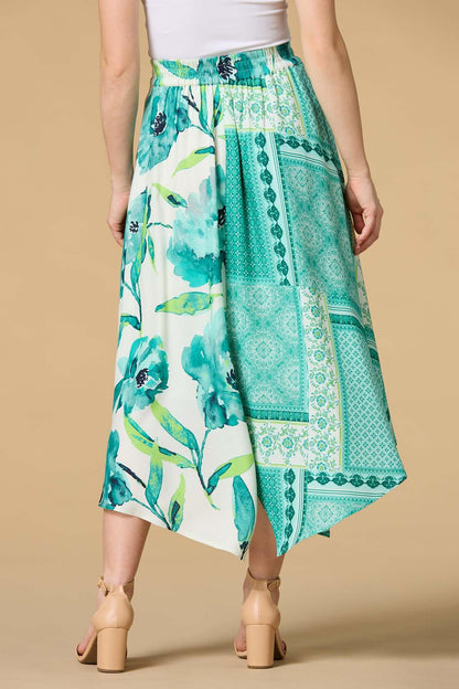 Versona on island time midi skirt GREEN_MULTI