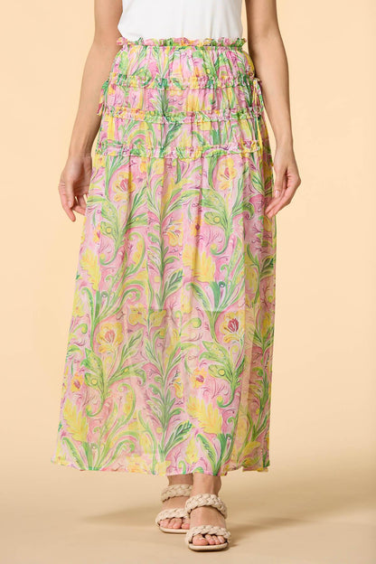 Versona spring showers maxi skirt MULTI