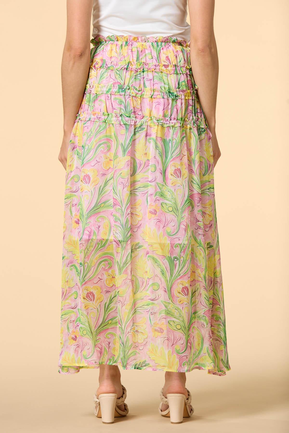Versona spring showers maxi skirt MULTI