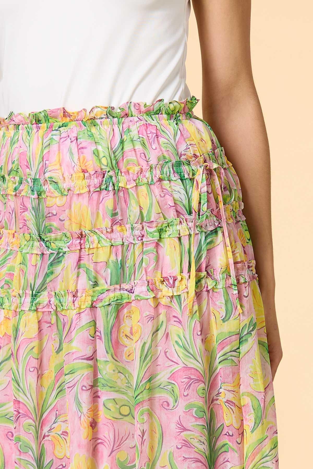 Versona spring showers maxi skirt MULTI