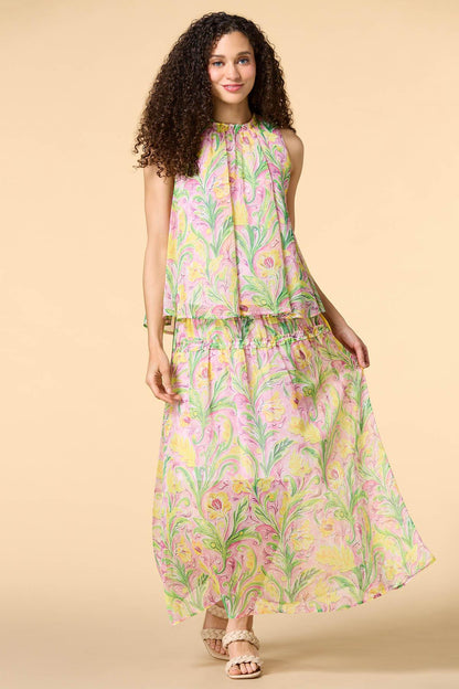 Versona spring showers maxi skirt MULTI
