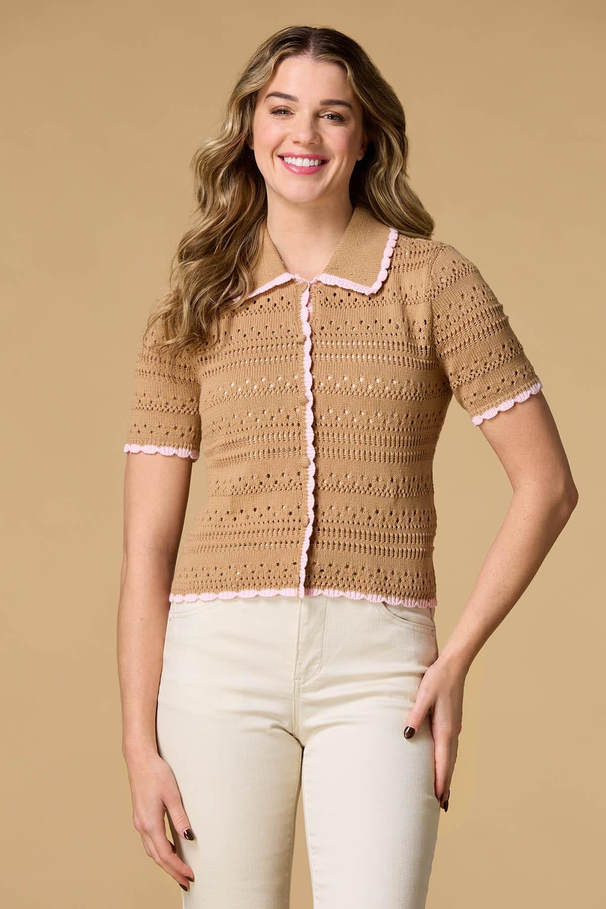 Versona spring thing sweater CAMEL