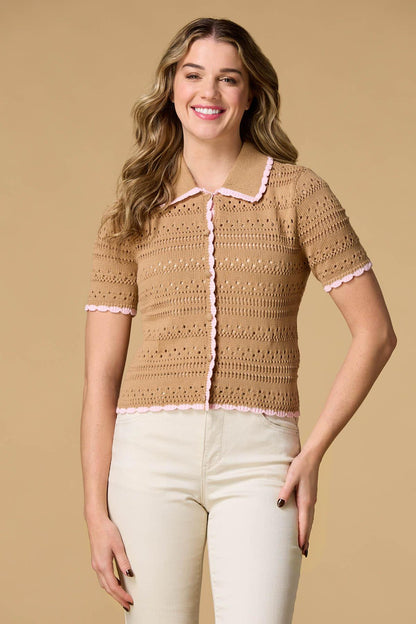 Versona spring thing sweater CAMEL