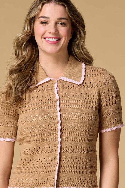 Versona spring thing sweater CAMEL