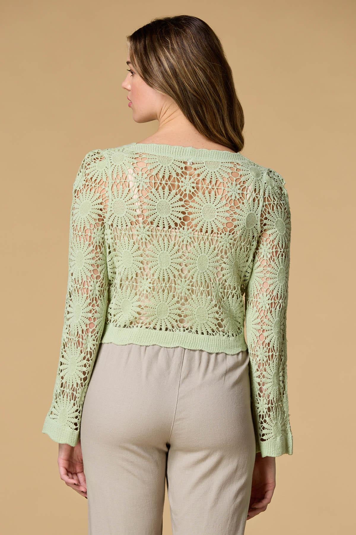 Versona dainty days crochet cardigan LIGHT_GREEN
