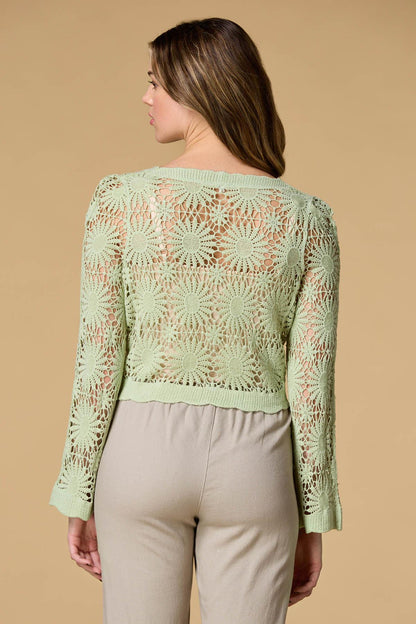 Versona dainty days crochet cardigan LIGHT_GREEN