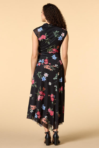 Versona night swim mesh maxi dress BLACK_PRINT
