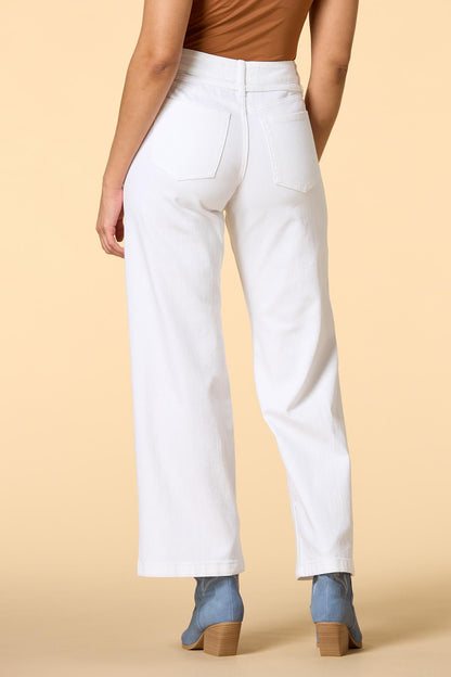 Versona tie the knot white jeans WHITE_DENIM