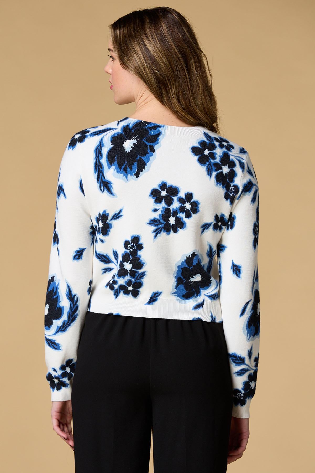 Versona pretty pansy cardigan BLUE_MULTI