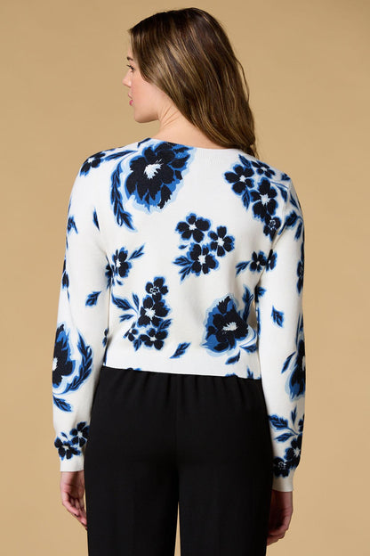 Versona pretty pansy cardigan BLUE_MULTI