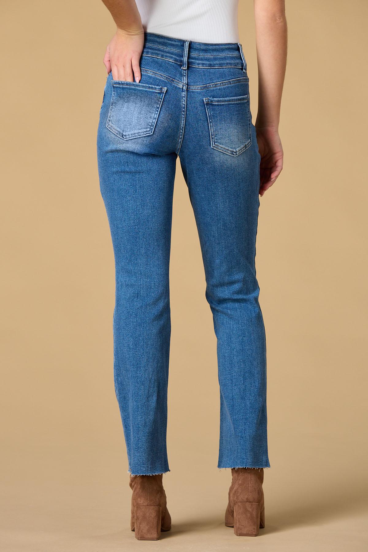 Versona fray along jeans MEDIUM_WASH_DENIM