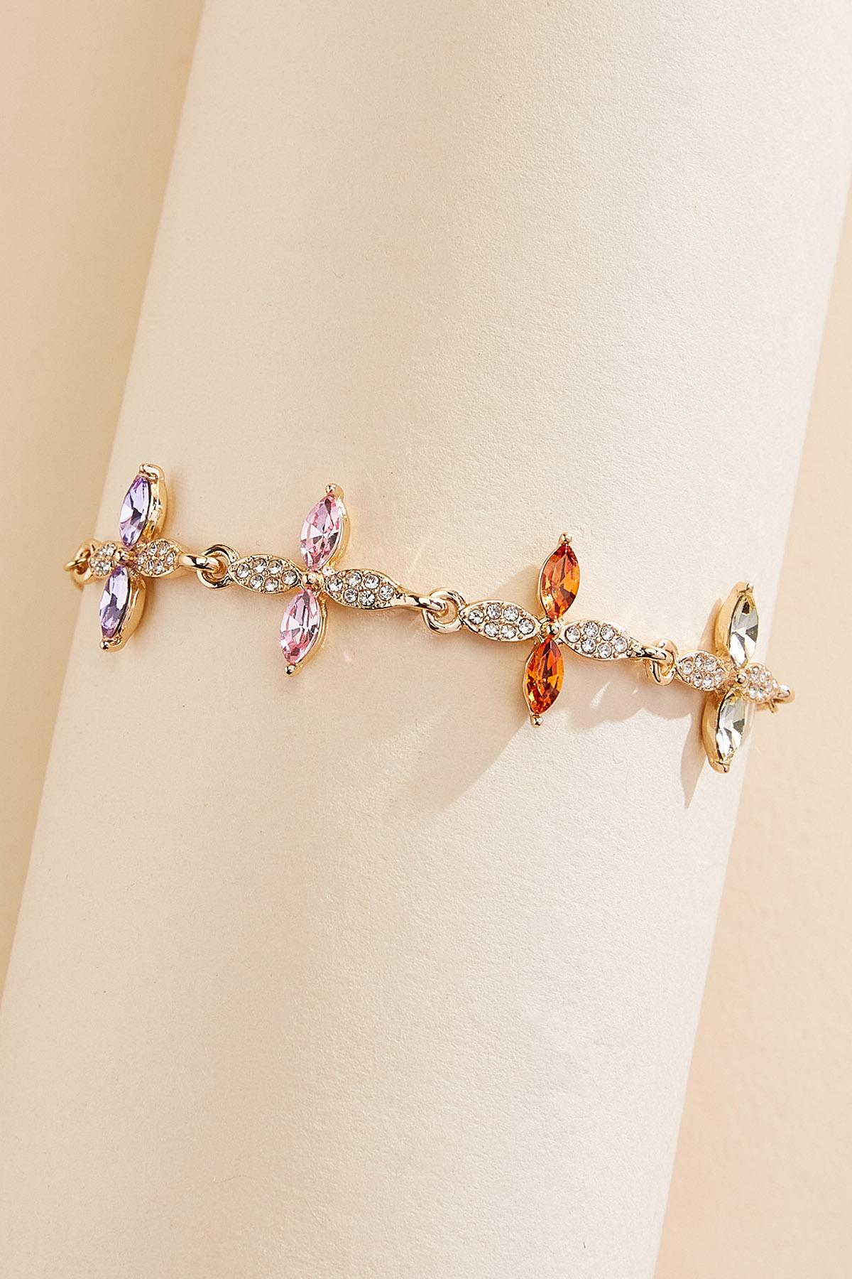 Versona multicolor floral pull tie bracelet MULTI_SPRING