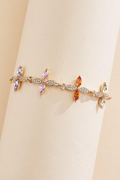 Versona multicolor floral pull tie bracelet MULTI_SPRING